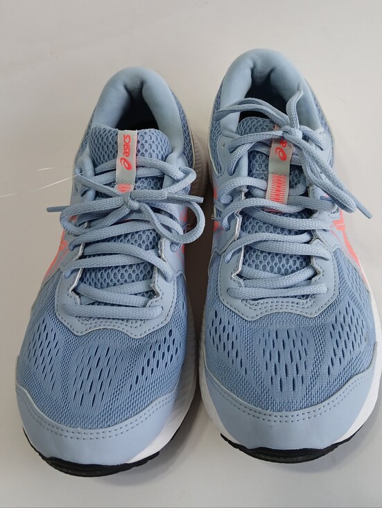 Asics Shoes - Asics Light Blue Running Sneakers with Coral Accents
